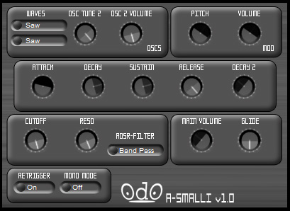 A-Smalli - free 2 osc analog synth plugin