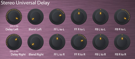ATKStereoUniversalDelay - free Dual delay  plugin