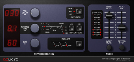 ADverb - free Vintage digital plate reverb plugin