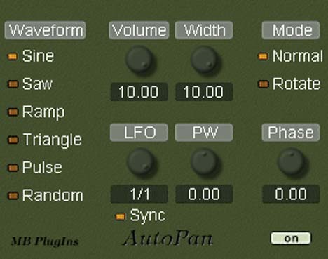 AutoPan - free Panner plugin