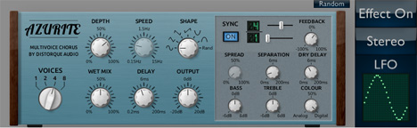 Azurite - free Multi-voice chorus plugin