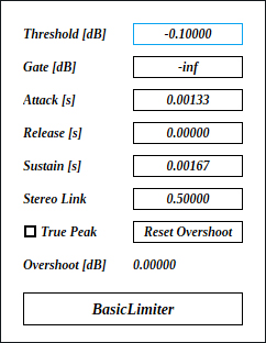 BasicLimiter - free Limiter plugin
