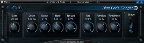 Blue Cat Flanger - free Vintage flanger plugin