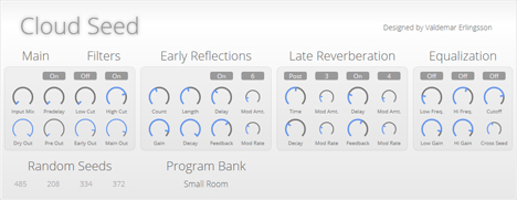 Cloud Seed - free Algorithmic reverb plugin