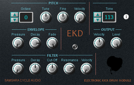 EKD - free Electronic kick drum plugin
