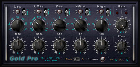 Gold Pro - free Parametric EQ plugin
