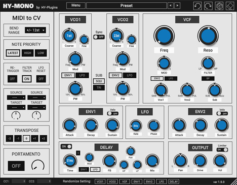 HY-Mono - free Oberheim SEM emulation plugin