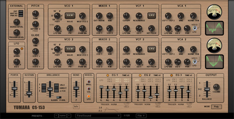 Yumaha CS-153 - free Yamaha CS series emulation plugin