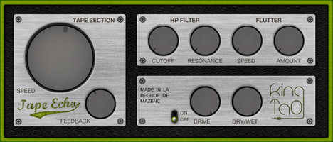 Tape Echo - free Dub tape echo plugin