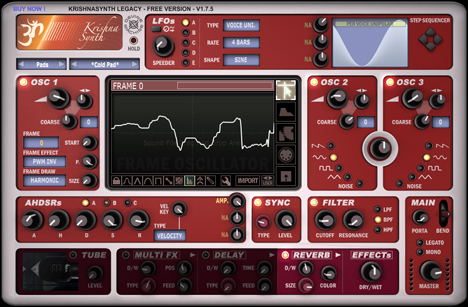 KrishnaSynth free - free F.A.T. synth plugin