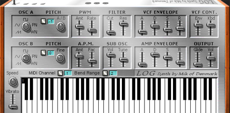 LOG - free 2 osc analog synth plugin