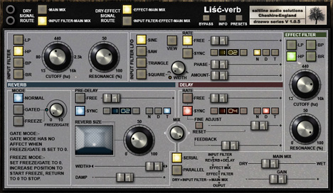 Liść-verb - free Multimode reverb plugin