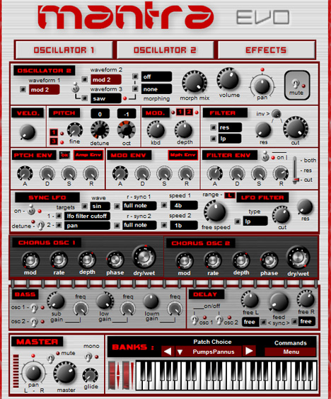 Mantra Evo - free FM / Phase distortion synth plugin