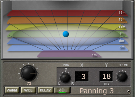 Panning 3 - free 3D panner plugin