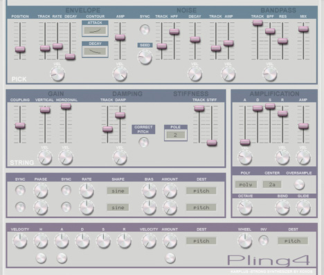 Pling4 - free Plucked string plugin