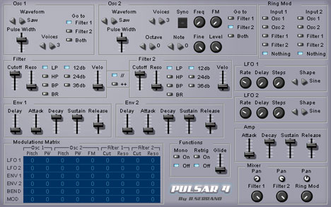 Pulsar 4 - free Analog  synth plugin
