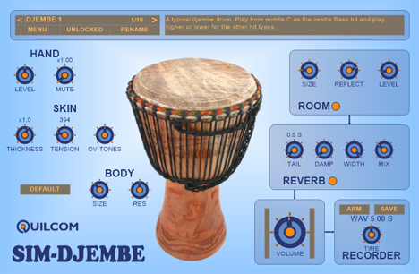 SIM-DJEMBE - free Djembe plugin