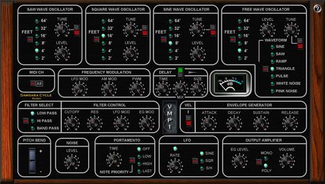 VMP1 - free Mono / poly analog synth plugin