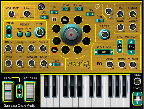 Mantra - free 2 osc analog synth plugin