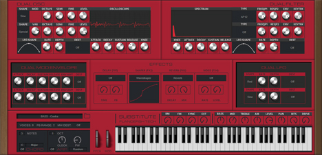Substitute - free Dual oscillator analog synth plugin
