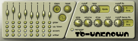 Tb unknown - free Bassline sequencer plugin