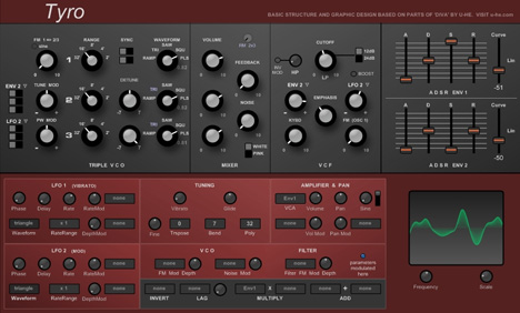 Tyro - free u-he Diva emulation plugin