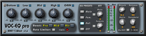 VocEQPro - free Vocal compressor / EQ plugin
