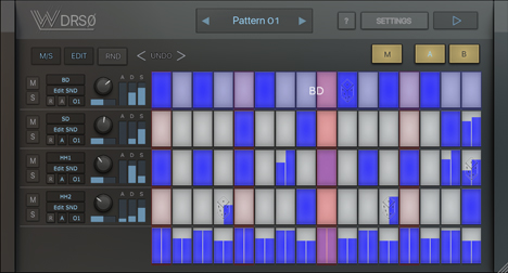 DRS0 - free Drum machine /sampler plugin