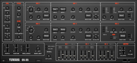 Yumaha CS-35 - free Yamaha CS-15 / CS-30L emulation plugin