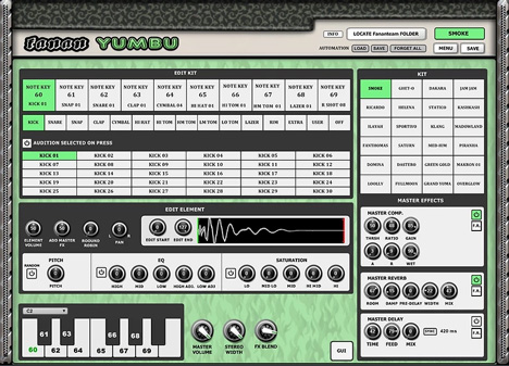 Yumbu - free Wav / MP3 drum sampler plugin