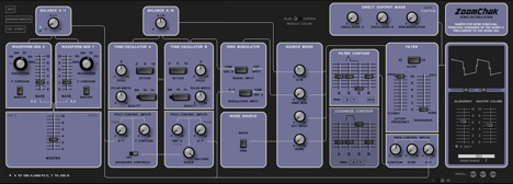 Zoomchak - free Moog Sonic Six emulation plugin