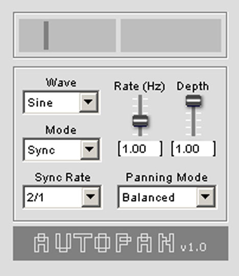 Autopan - free Auto panner plugin