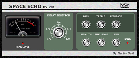 DVS Space Echo - free Analog delay plugin