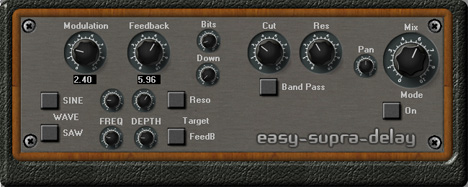 easy-supra-delay - free Vintage delay plugin