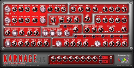 Karnage - free Analog synth plugin