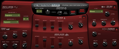 PhazOsc - free Phase distortion synth plugin