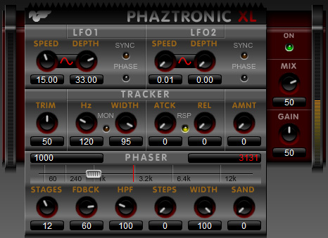 Phaztronic XL - free 32 stages phaser plugin