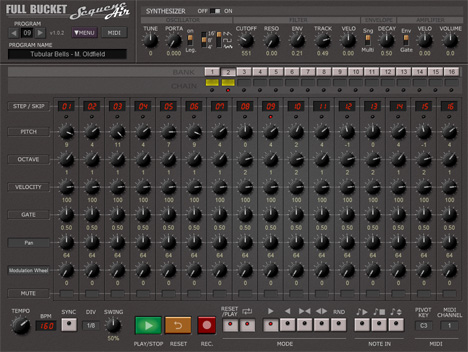 SequencAir - free Step sequencer / synth plugin